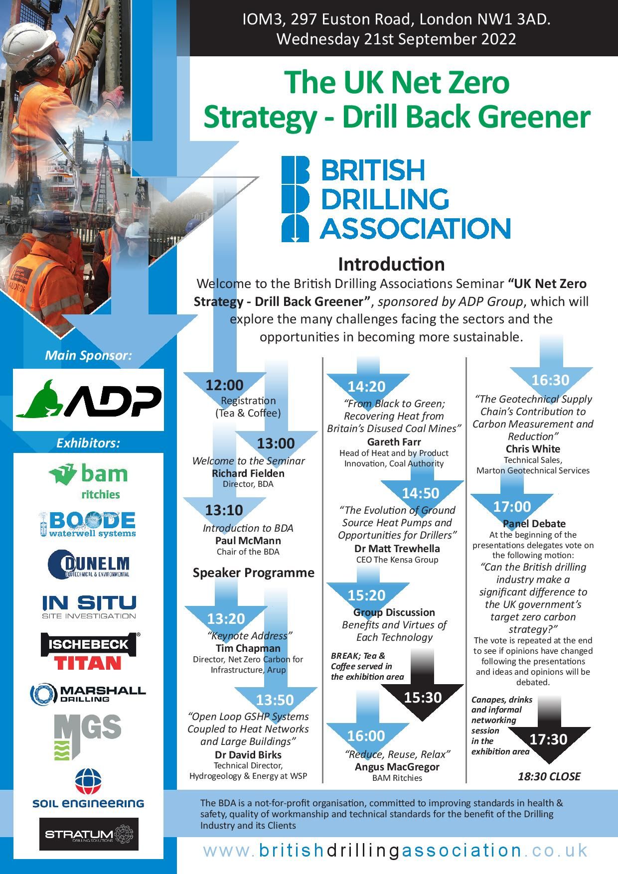 BDA Seminar Announced UK Net Zero Strategy Drill Back Greener